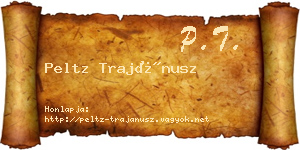Peltz Trajánusz névjegykártya